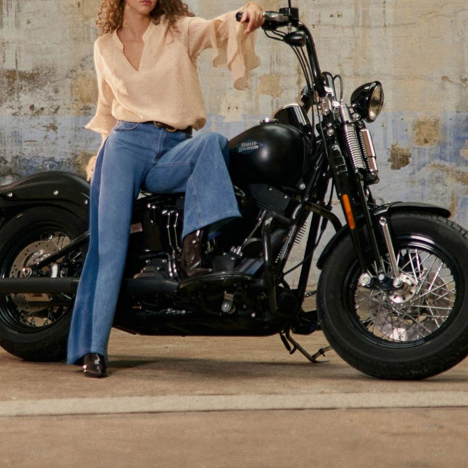 La Petite Etoile Zweifarbige Wide Leg Jeans  