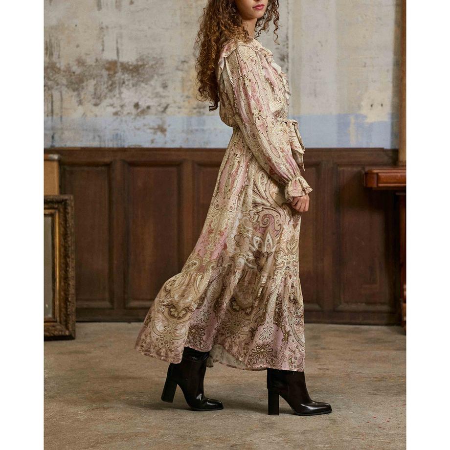 La Petite Etoile Robe longue à manches longues imprimé paisley  