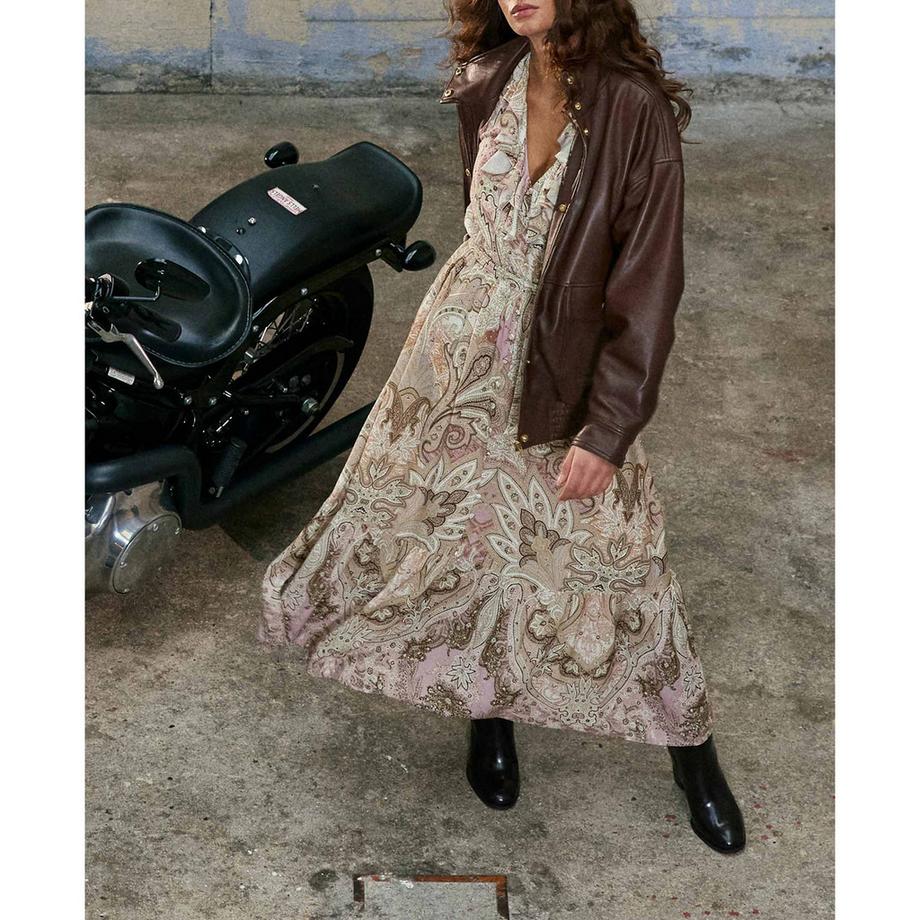 La Petite Etoile Robe longue à manches longues imprimé paisley  