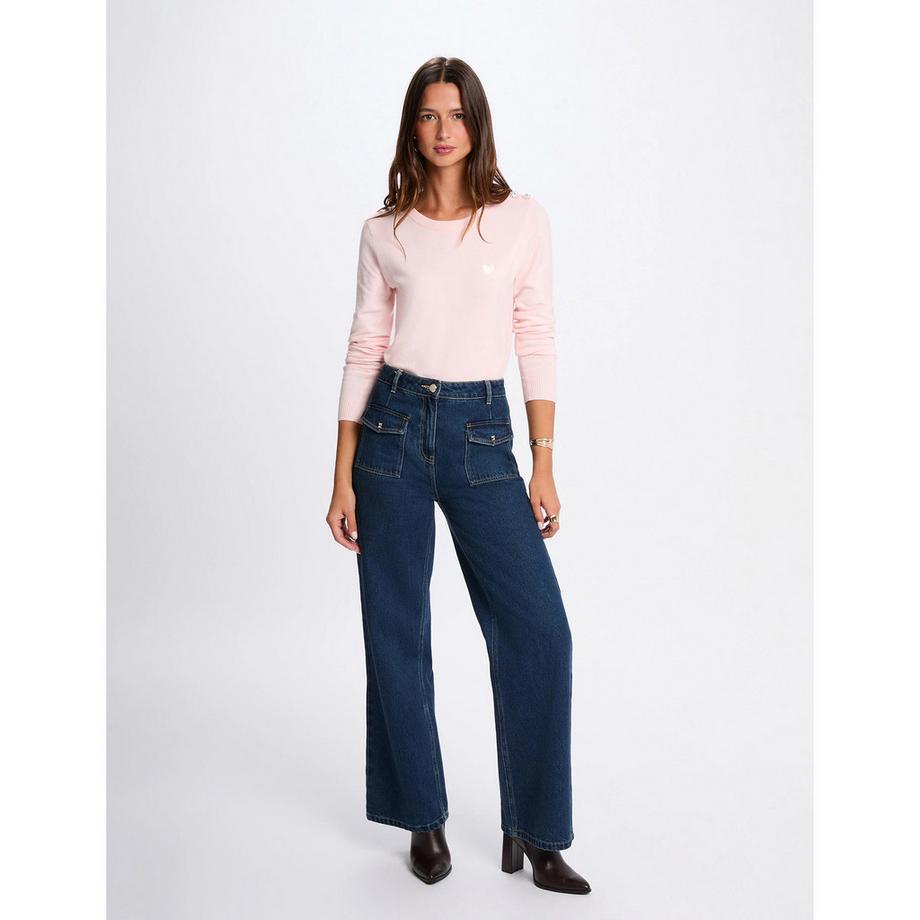 MORGAN Pullover con ricamo a cuore  