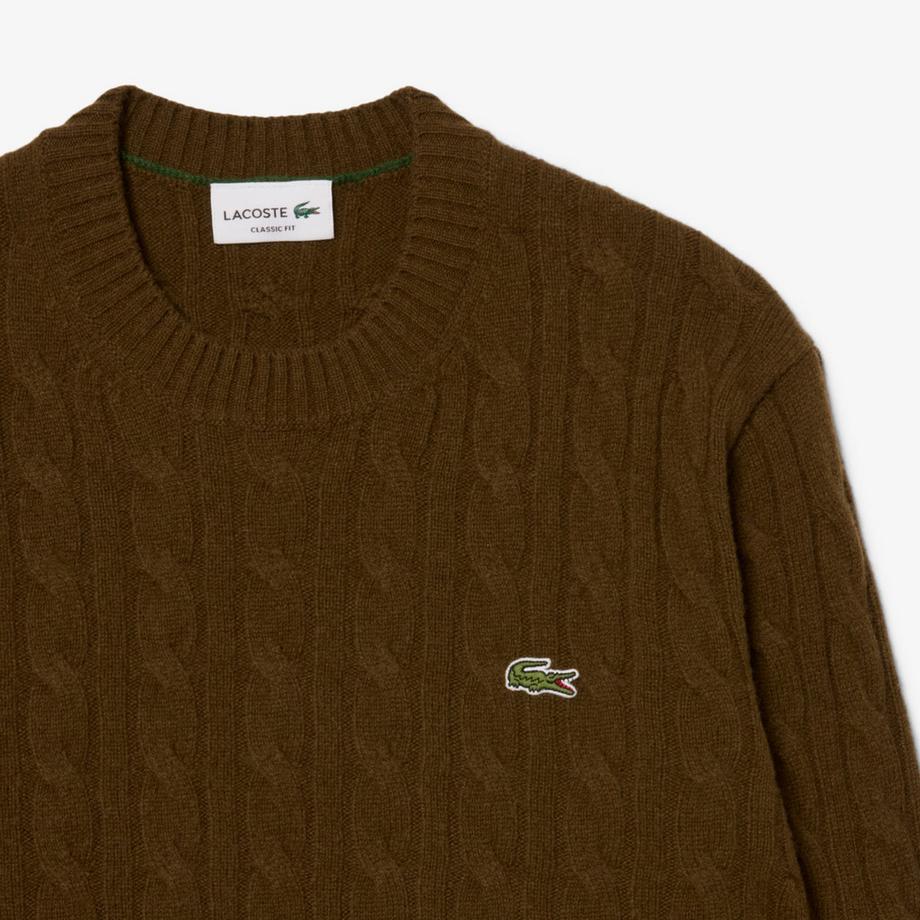 LACOSTE Maglione a maglia intrecciata  