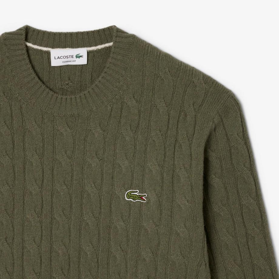 LACOSTE Maglione a maglia intrecciata  