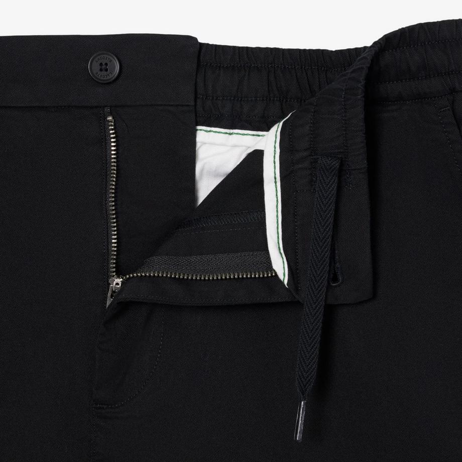 LACOSTE Pantaloni neri con vita elastica  