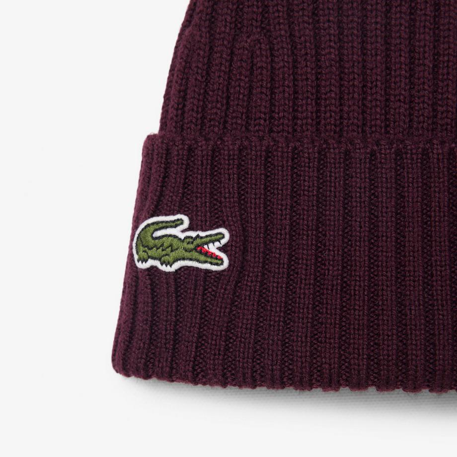 LACOSTE RB0001 Bonnet tricot côtelé  