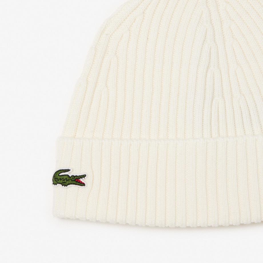 LACOSTE RB0001 Bonnet tricot côtelé  