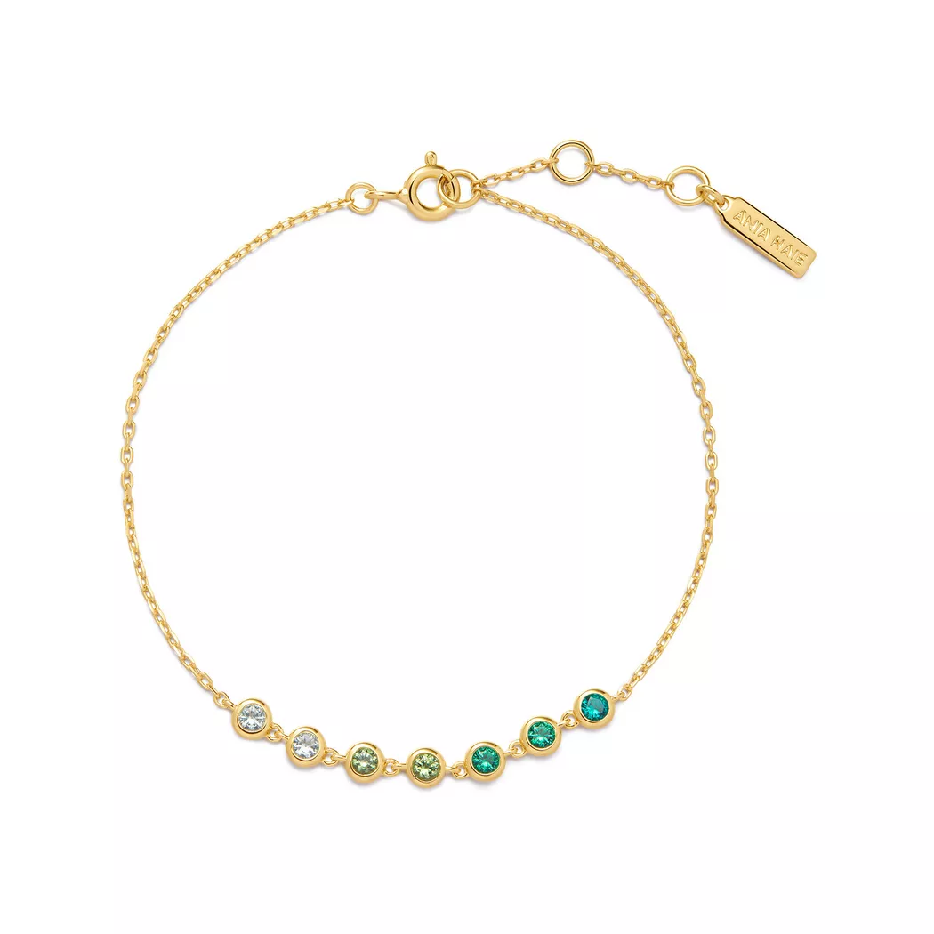 ANIA HAIE - Armband, Ripple Joy, 16.5+2CM, Goldfarben