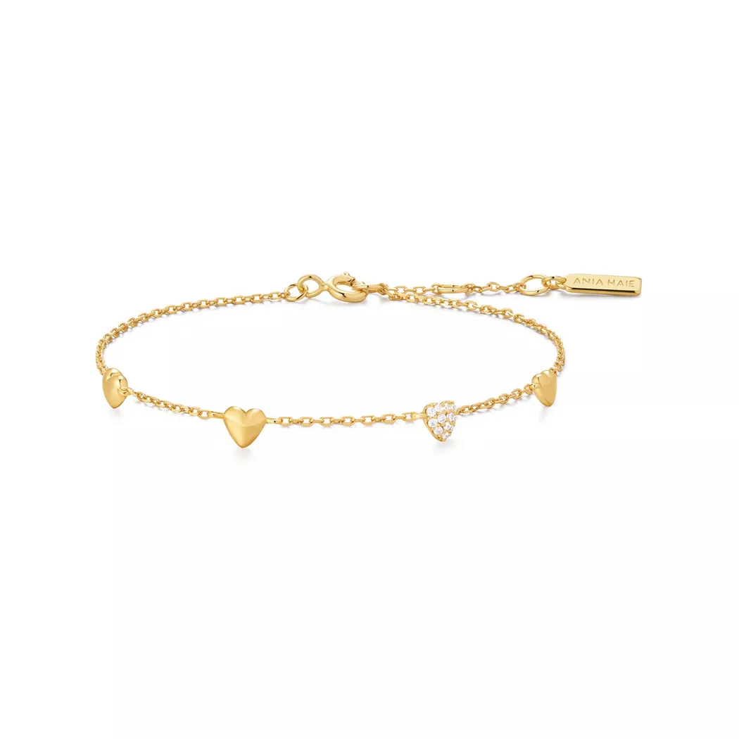 ANIA HAIE - Armband, Starlit Drops, 16.5+2CM, Goldfarben