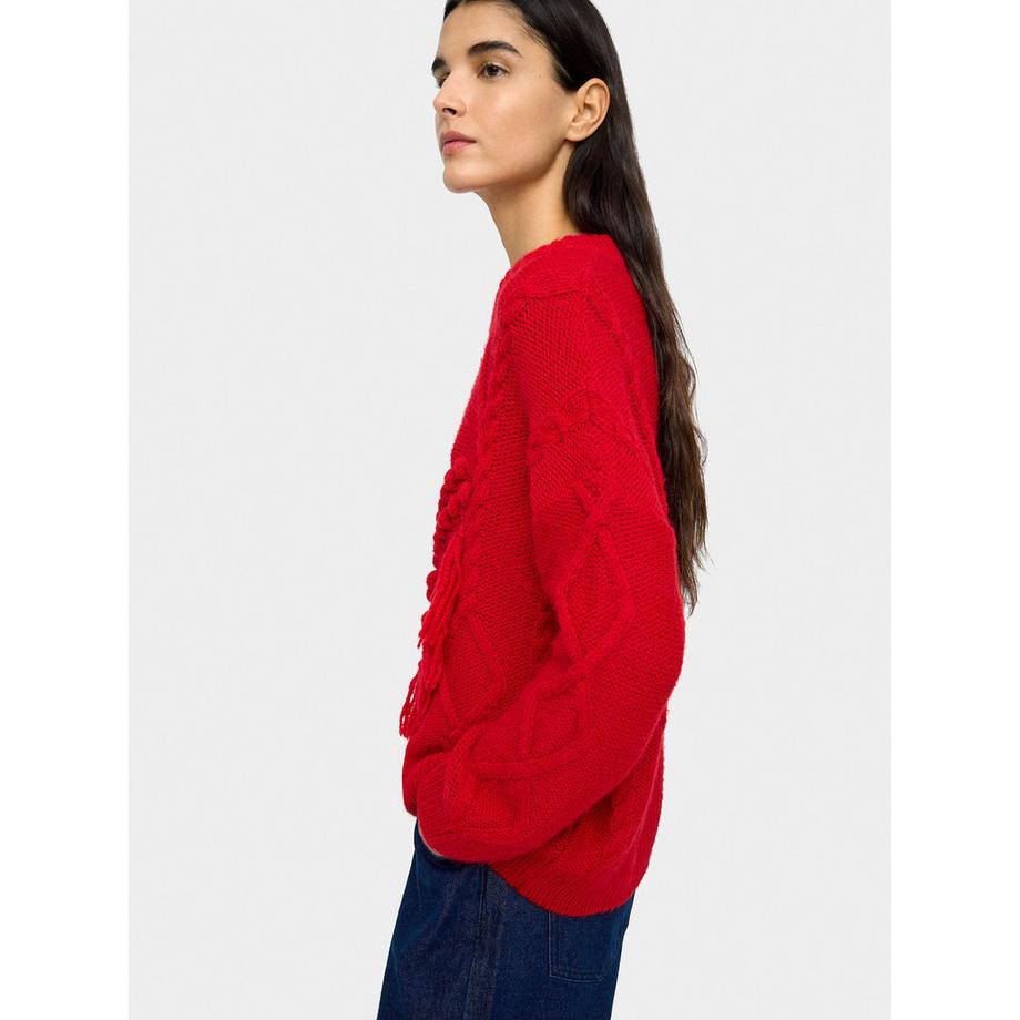 Parfois Strickpullover mit Fransen  