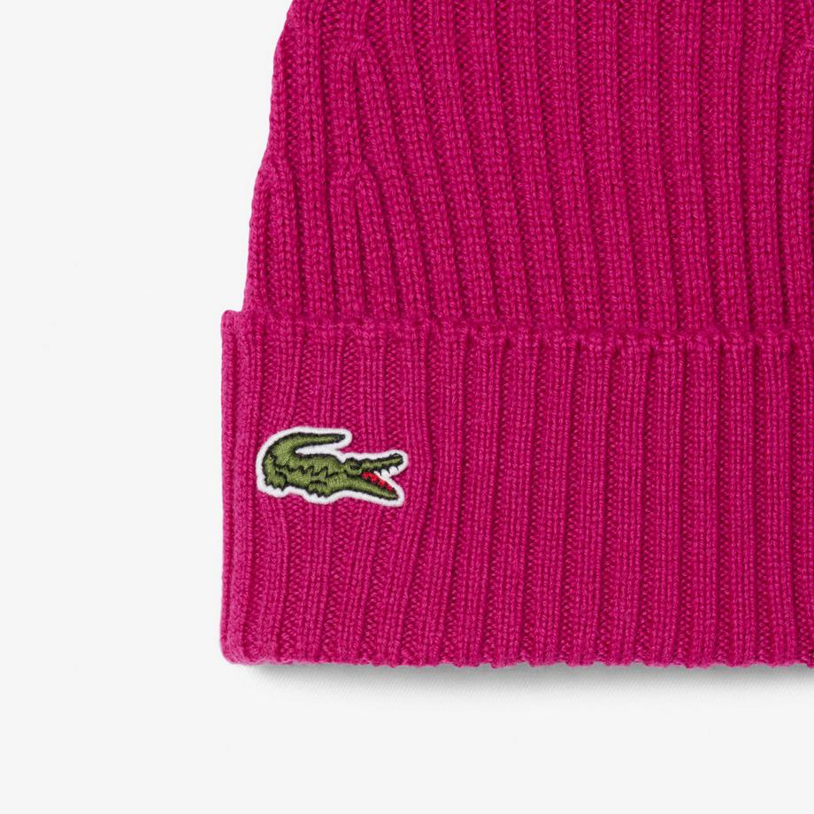 LACOSTE RB0001 Bonnet tricot côtelé  