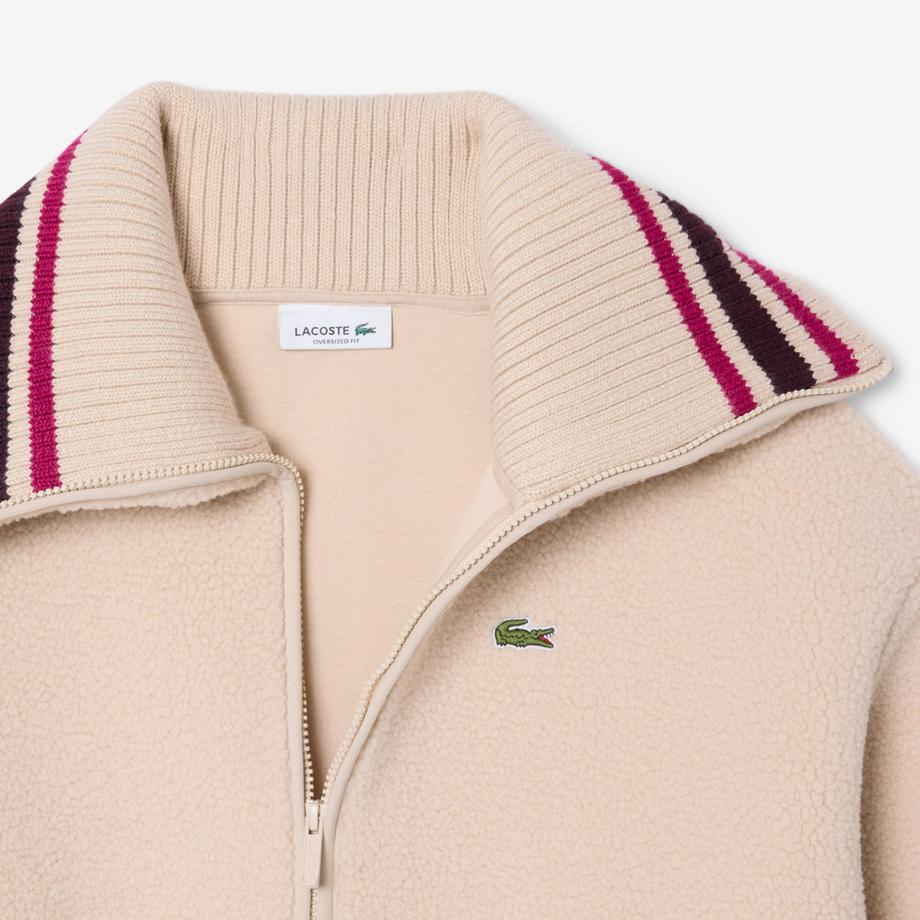 LACOSTE Felpa in Fleece Taglio Oversized  