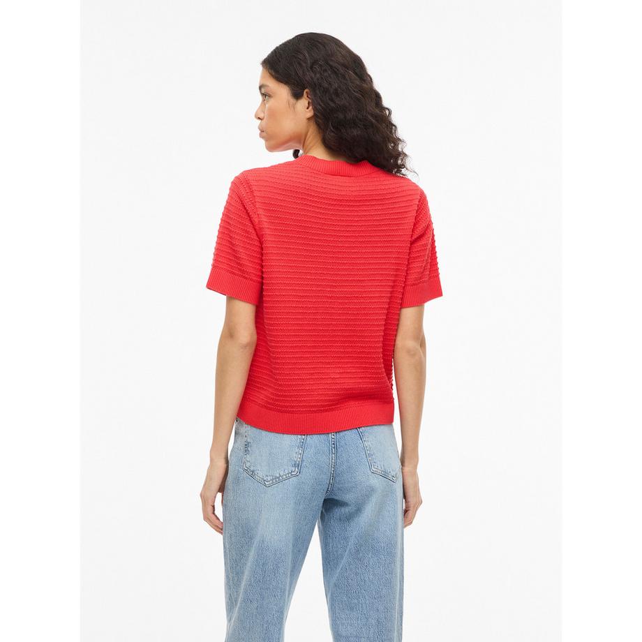 VILA T-shirt Texturé Manches Courtes  