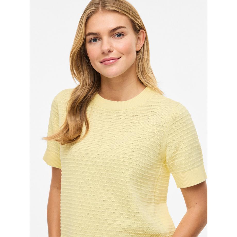 VILA Strukturiertes Kurzarm T-Shirt  