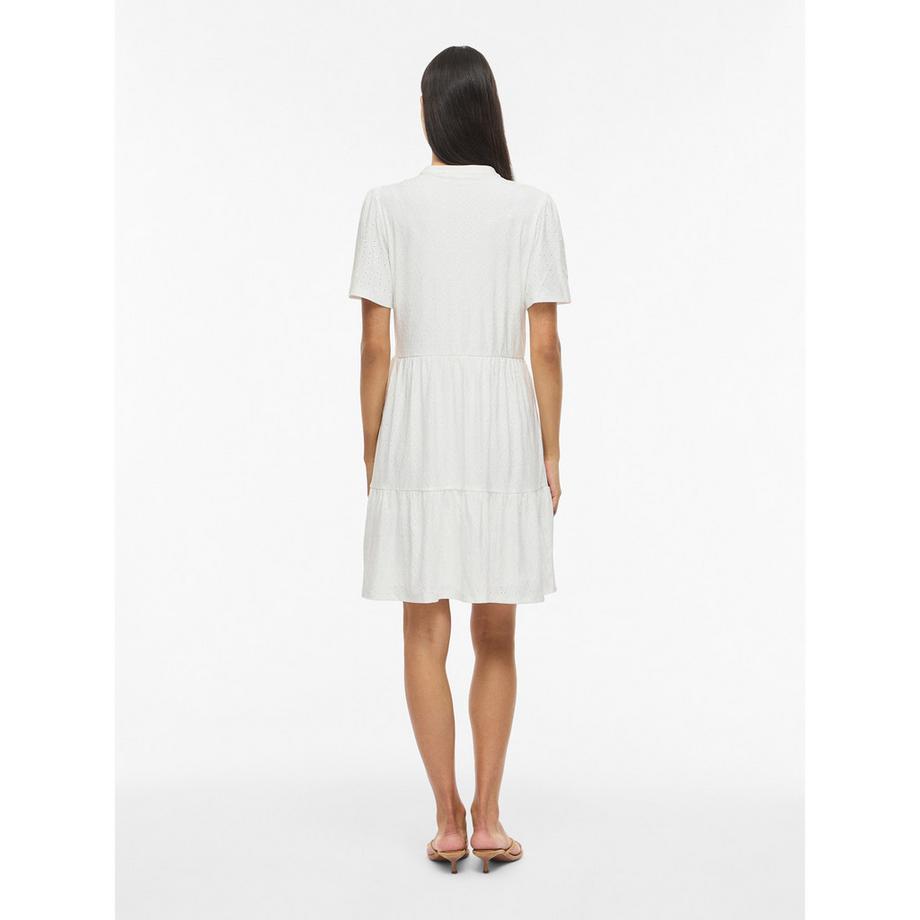 VILA Kurzarm Stufen Mini Kleid  