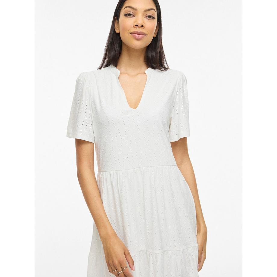 VILA Kurzarm Stufen Mini Kleid  