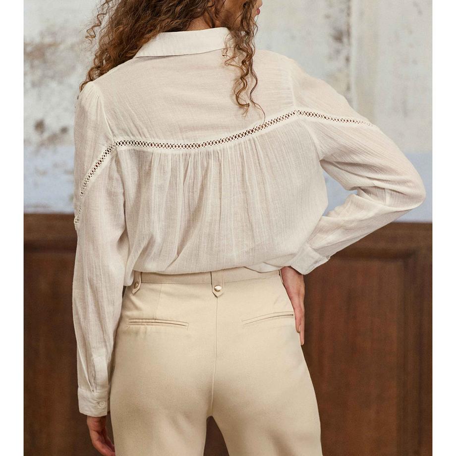 La Petite Etoile Langarmbluse mit Spitzendetails  