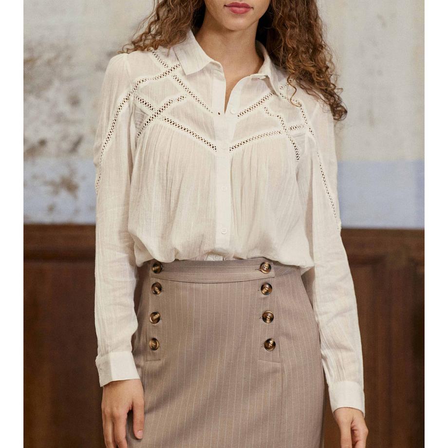 La Petite Etoile Langarmbluse mit Spitzendetails  