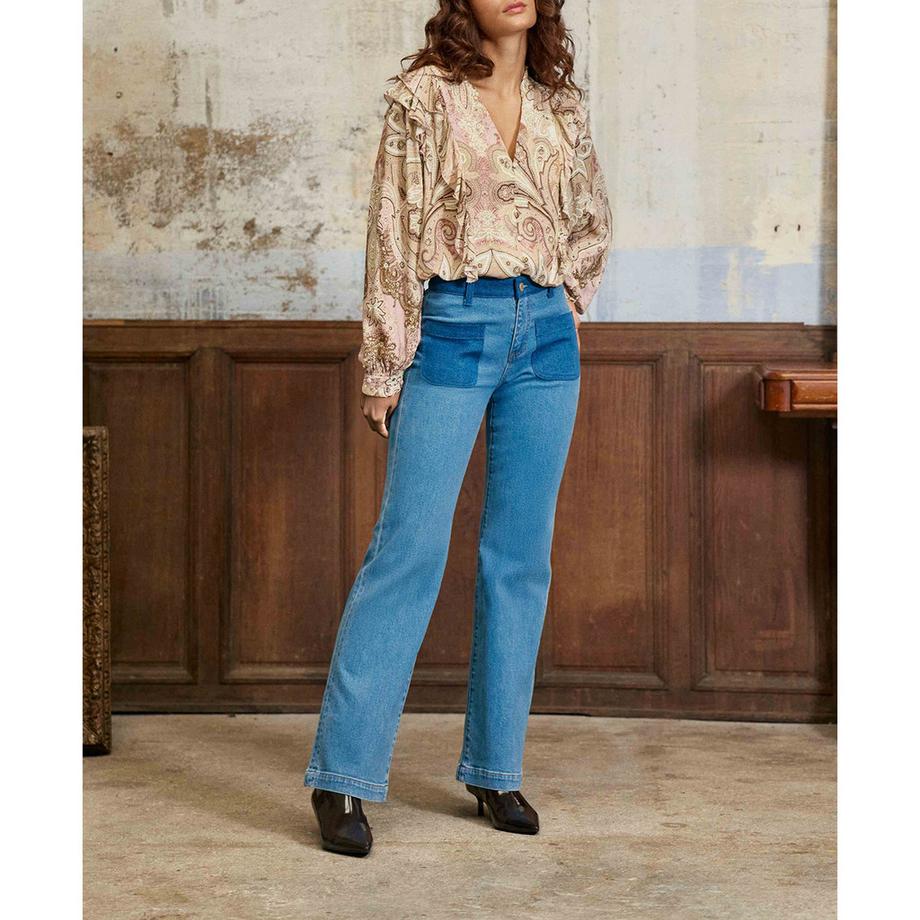 La Petite Etoile Flared High Waist Jeans  