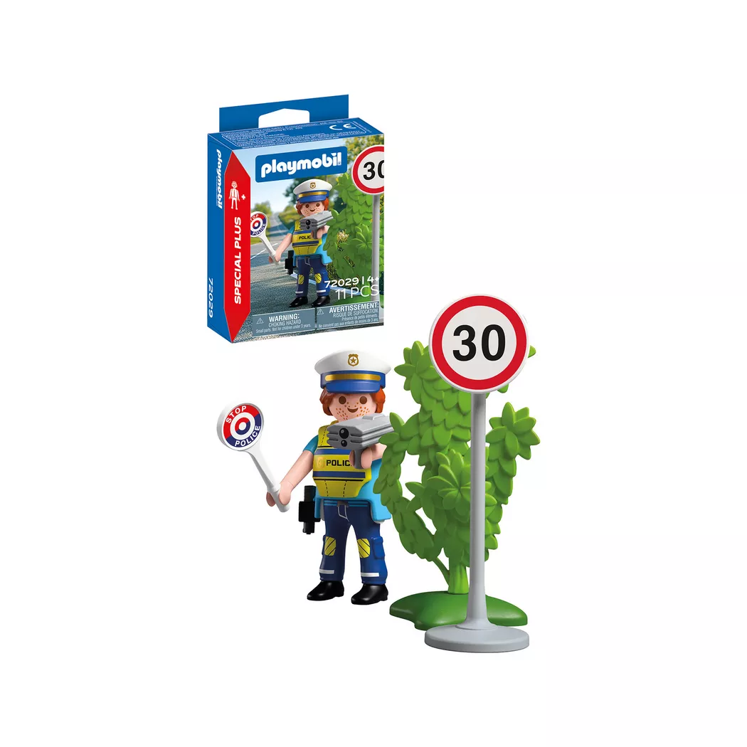 Playmobil - 72029 Polizist mit Radar, Multicolor