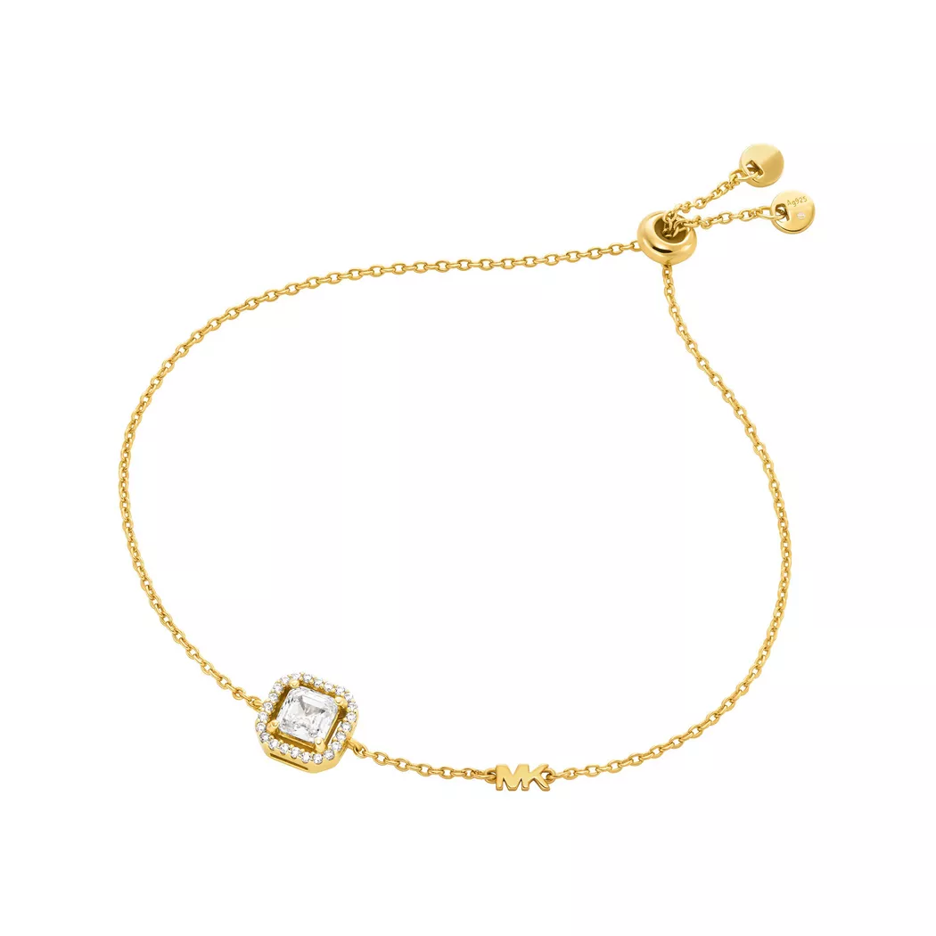 Armband MICHAEL KORS "Schmuck Geschenk Silber 925 PREMIUM", gelbgoldfarben, kristallweiß, kristallweiß, Armbänder, Damen, 21,6cm, Silber 925 (Sterlingsilber), Armband, mit Zirkonia (synth.)