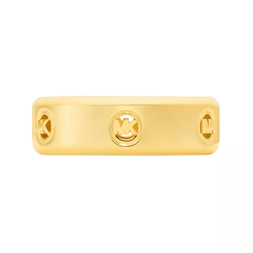Fingerring MICHAEL KORS "Schmuck Geschenk Metall PREMIUM" Gr. 17,5, gelbgoldfarben, Fingerringe, Damen, 17,5, Metall, 6,7mm, Fingerring