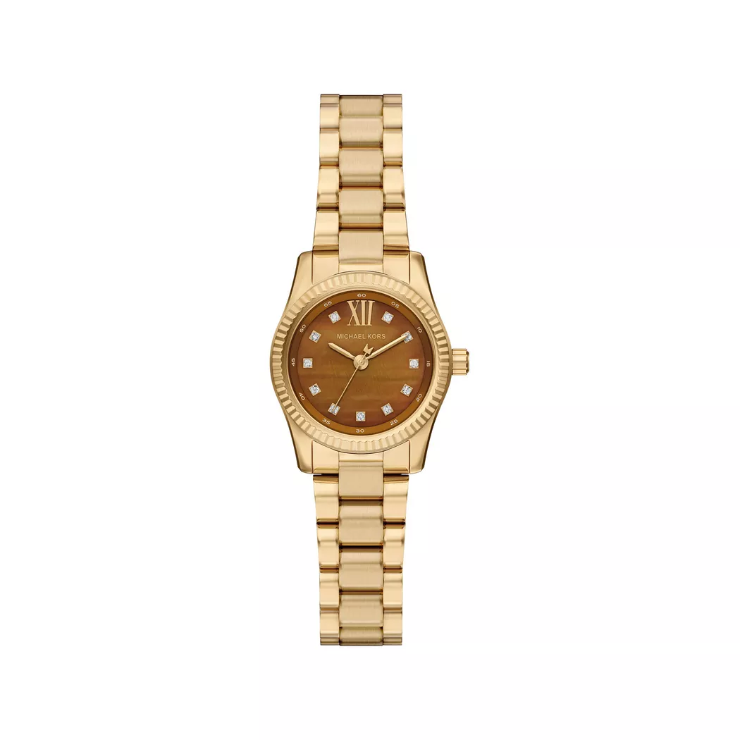 Michael Kors Lexington Quarzuhr Gelbgold Braun 2