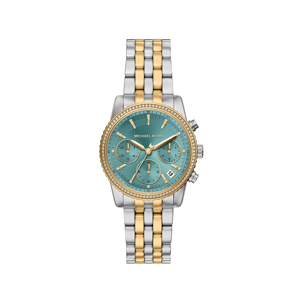 Chronograph MICHAEL KORS "BRYANT", gold (edelstahlfarben, gelbgoldfarben), Armbanduhren, Damen, Chronograph, Quarzuhr, Armbanduhr, Damenuhr, Edelstahlarmband, analog, Tag 2