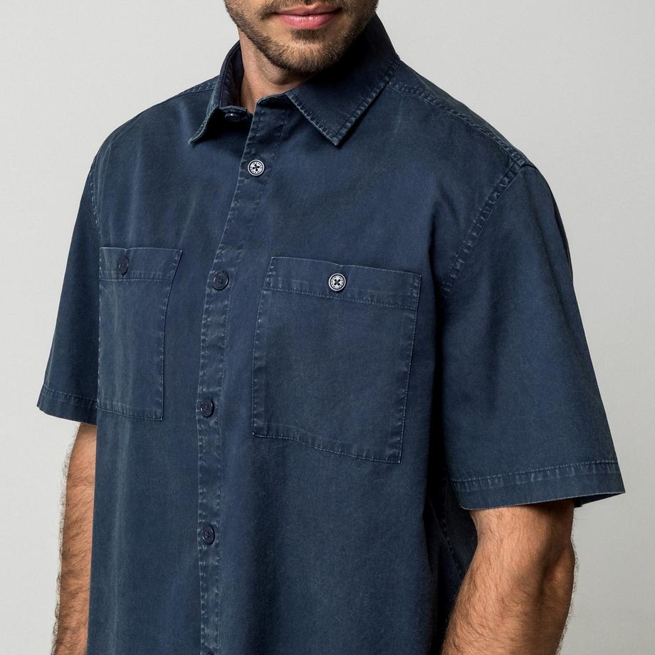 Manor Man Camicia maniche corte con tasche petto  