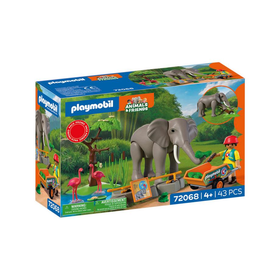 Playmobil  72068 Elefant mit Tierpfleger 