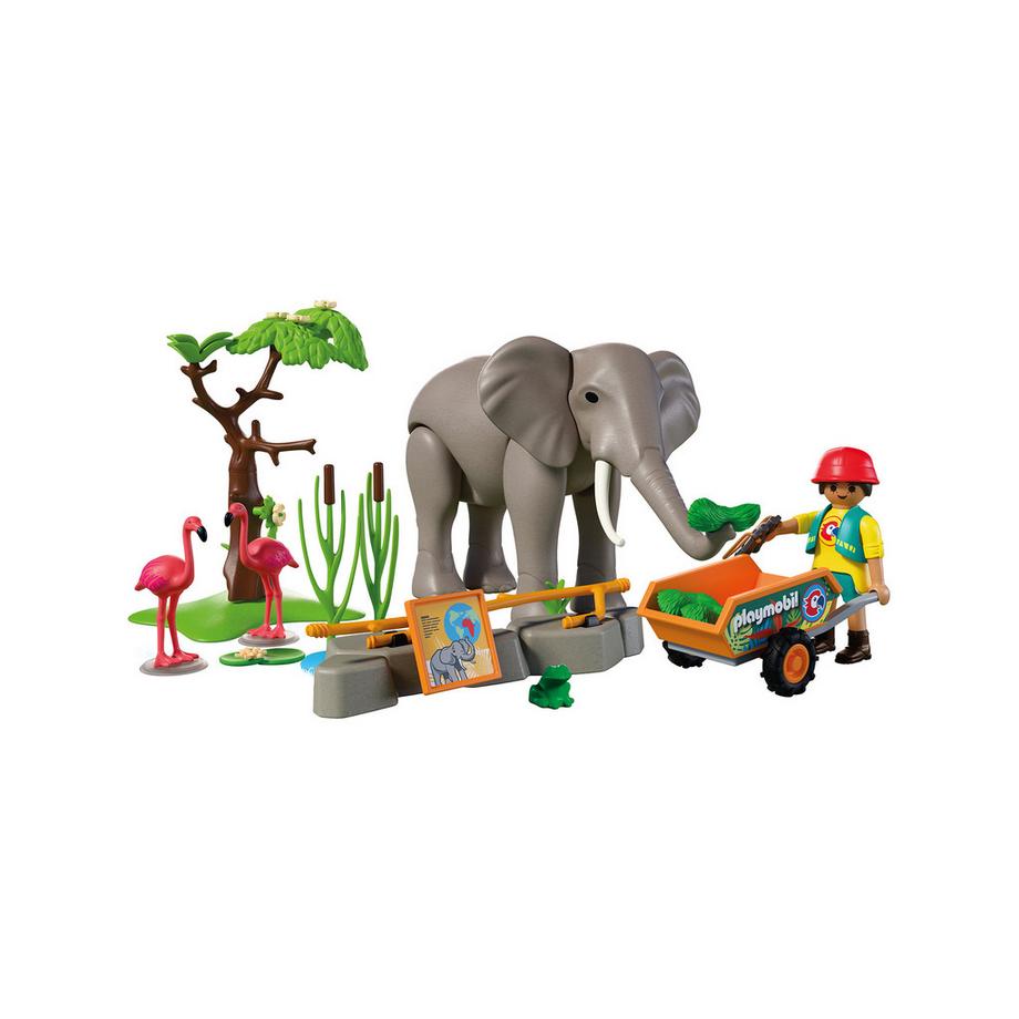 Playmobil  72068 Elefant mit Tierpfleger 