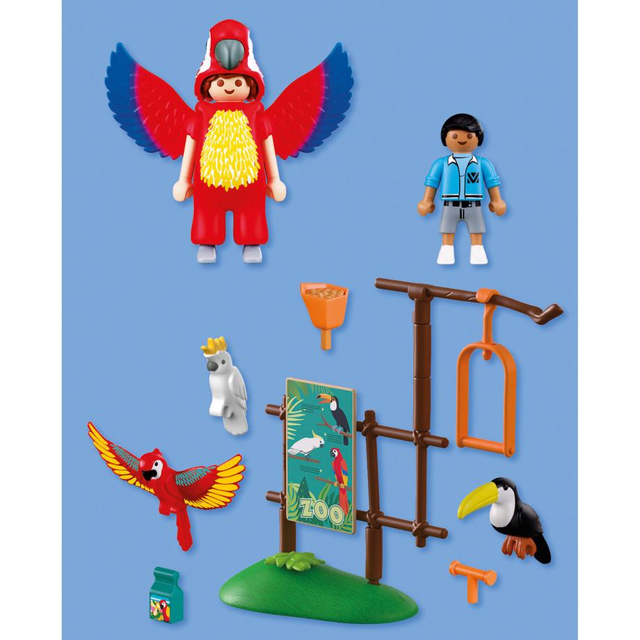 Playmobil  Zoo : Mascotteperroquet&enfant 