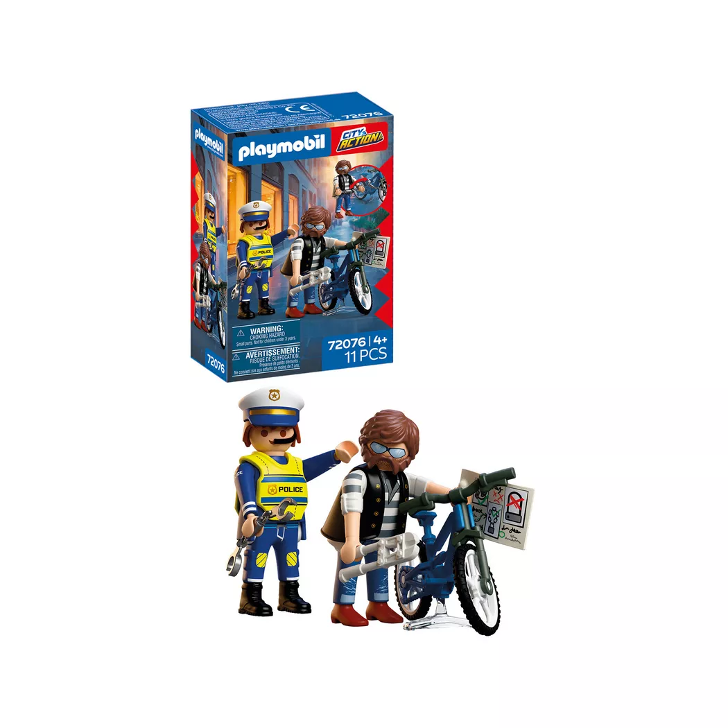 Playmobil - 72076 Fahrradraub, Multicolor