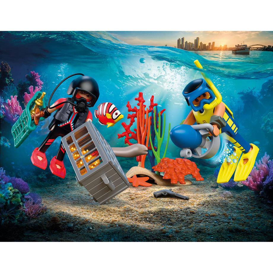 Playmobil  72078 Poliziotto sub con tesoro 