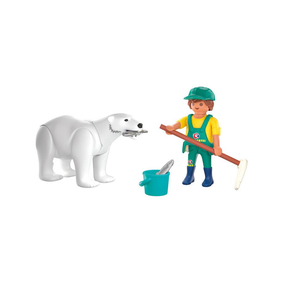 Playmobil  Zoo:Ourspolaireetgardiendezoo 