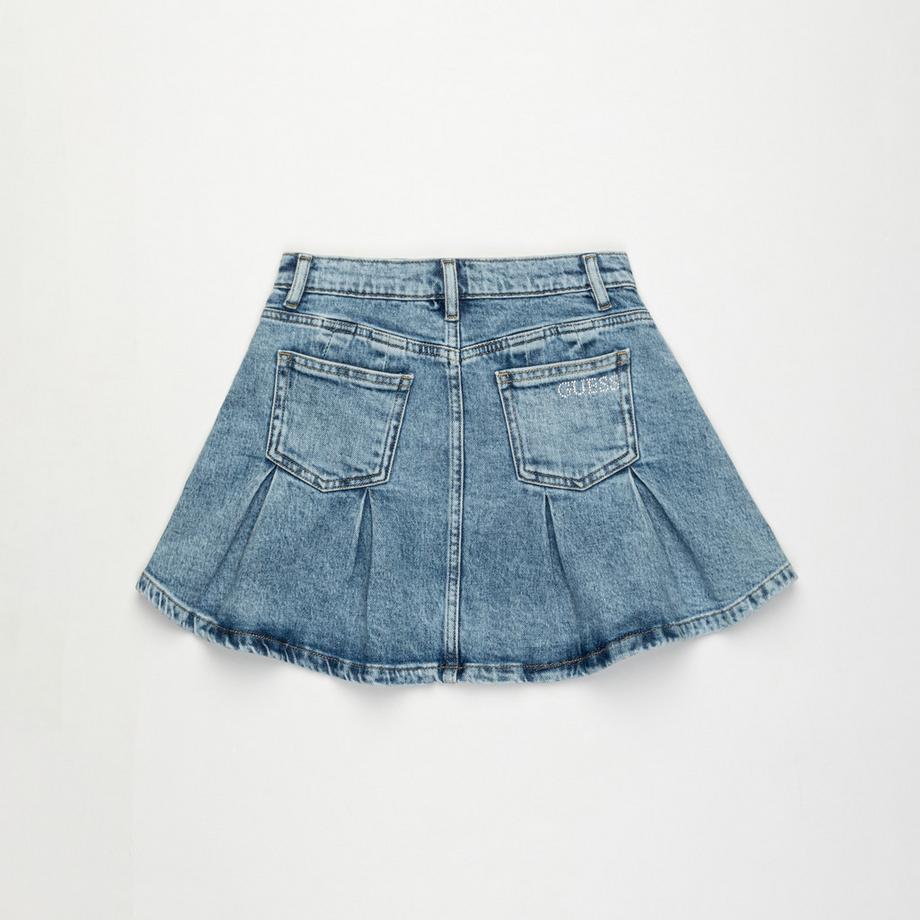 GUESS Mini-jupe plissée en denim  