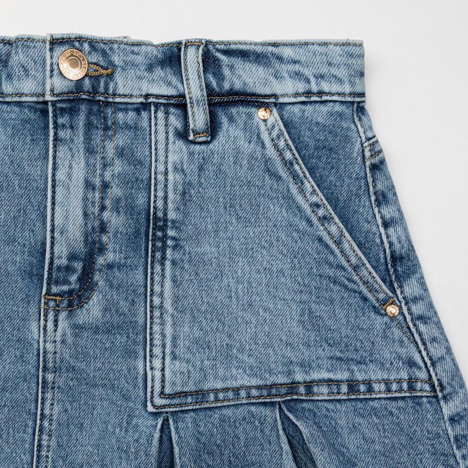GUESS Mini-jupe plissée en denim  
