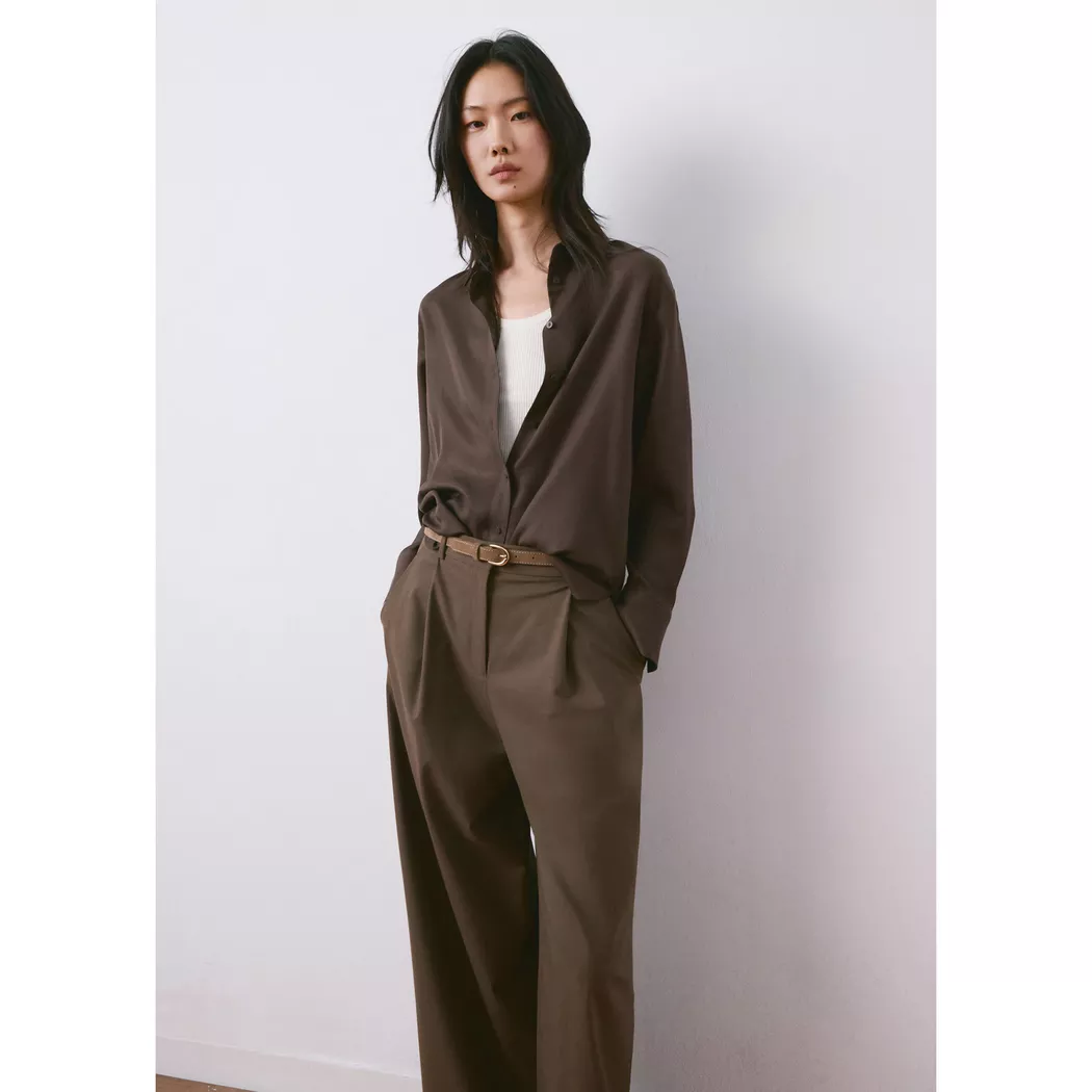 Mango - Bluse, für Damen, Light Beige, Größe M