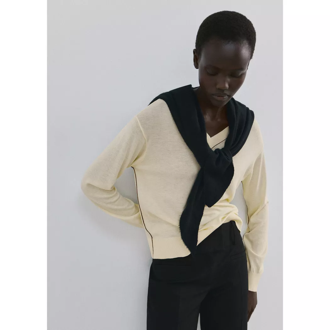 Mango - Sweatshirt, für Damen, Gelb Pastel, Größe M