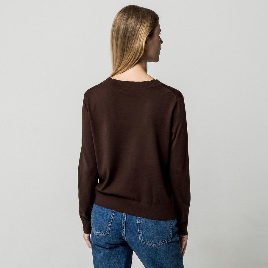 MANGO Luccav Sweat-shirt col en V manches longues  