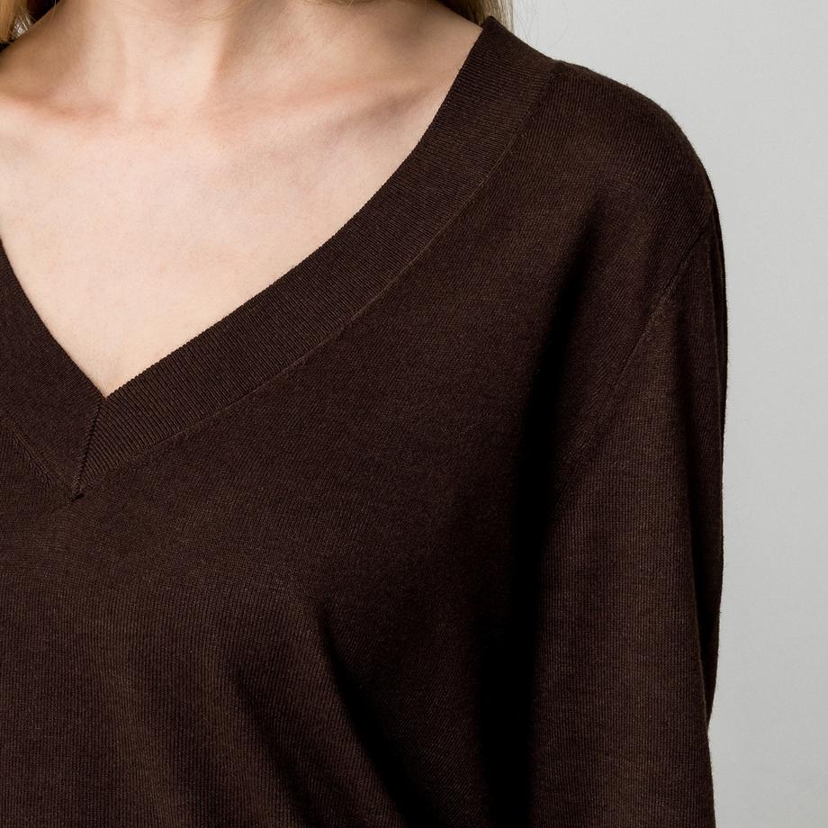 MANGO Luccav Sweat-shirt col en V manches longues  