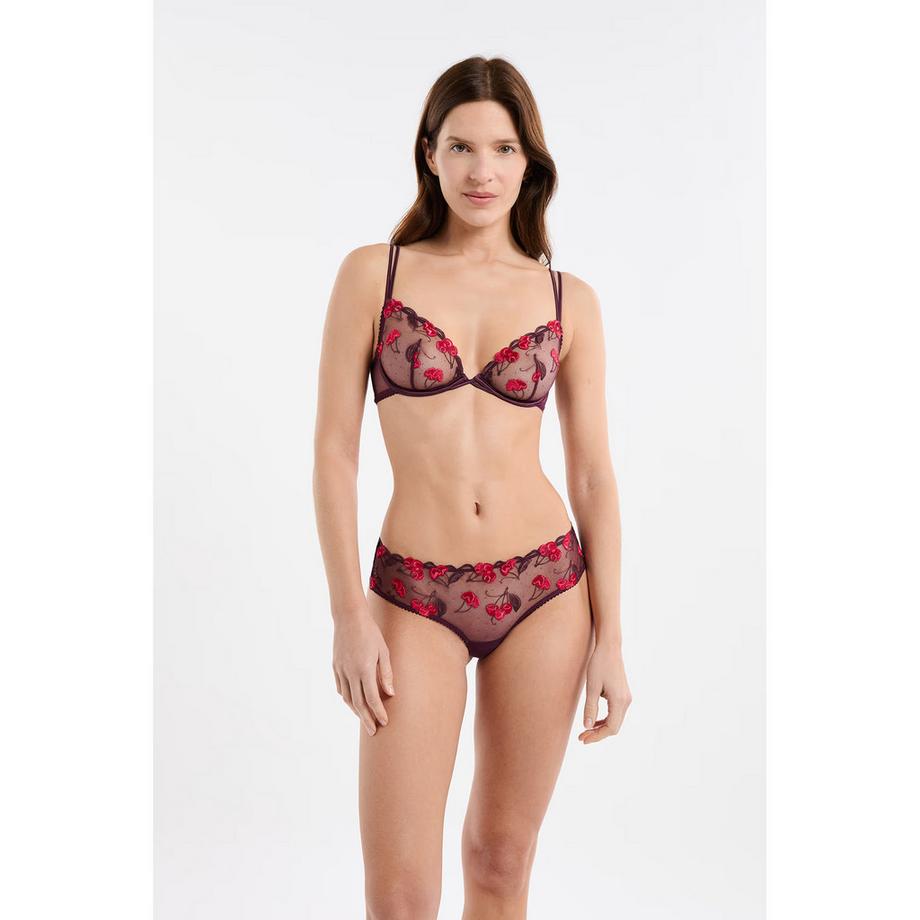 Etam Reggiseno con ferretto ricamato ciliegie  