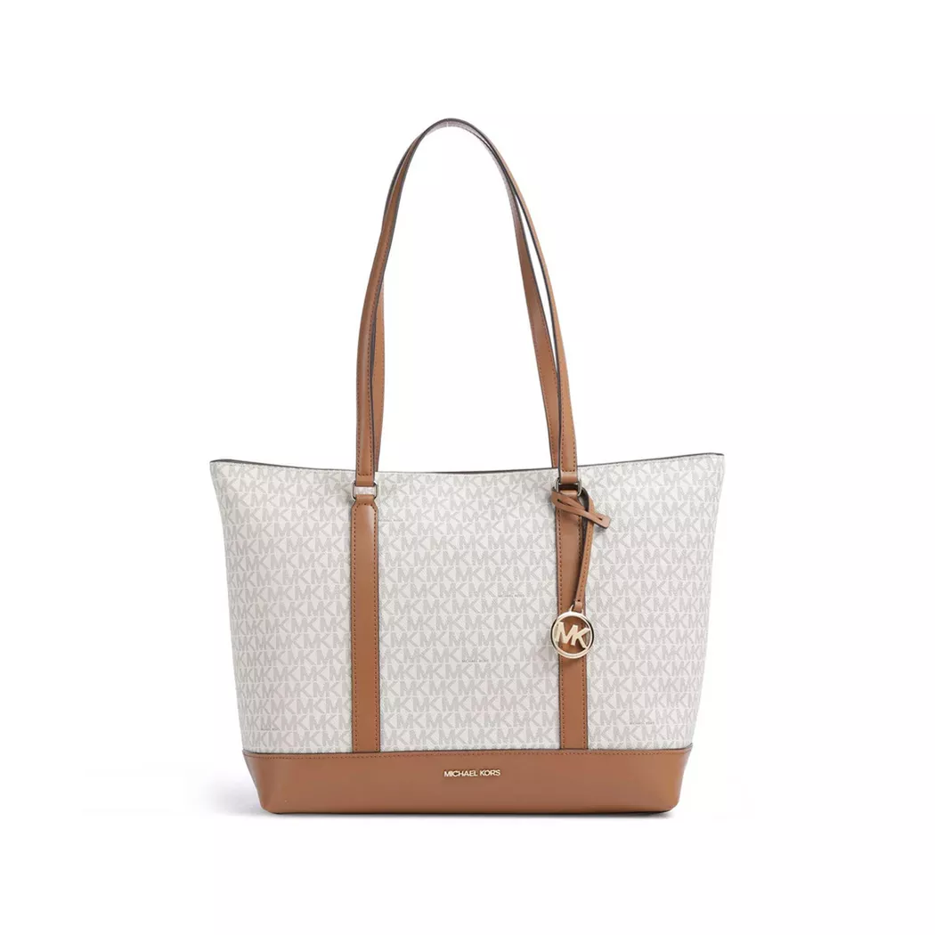 Michael Kors pour femme. 30S6G3PT3B Sac à main monogrammé à la vanille (OSFA), Beige, Casuel, Polyuréthane