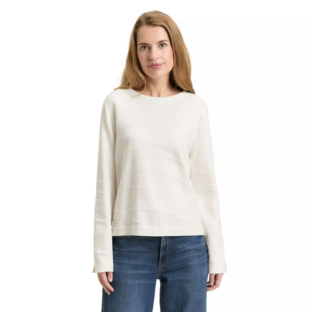 Tom Tailor - Pullover, für Damen, Weiss Größe XL