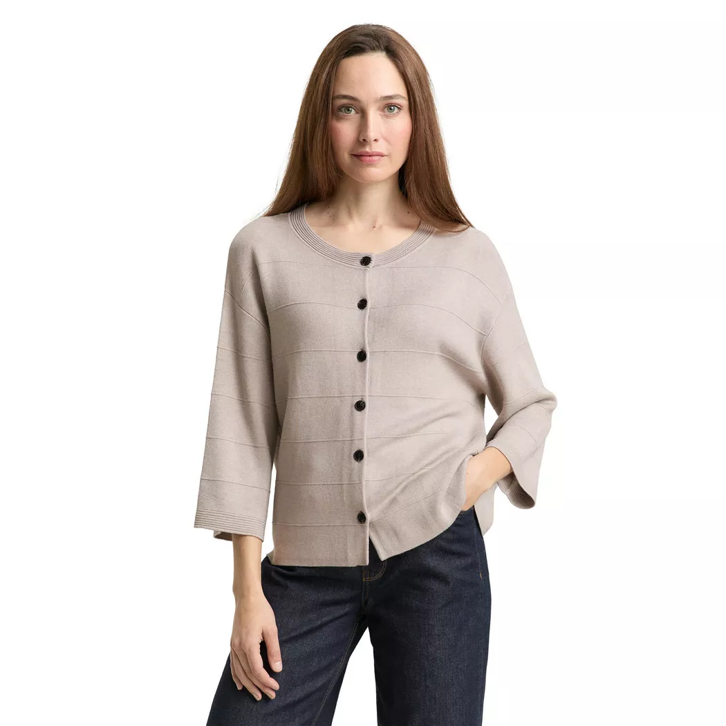 Tom Tailor - Cardigan, für Damen, Grau, Größe L