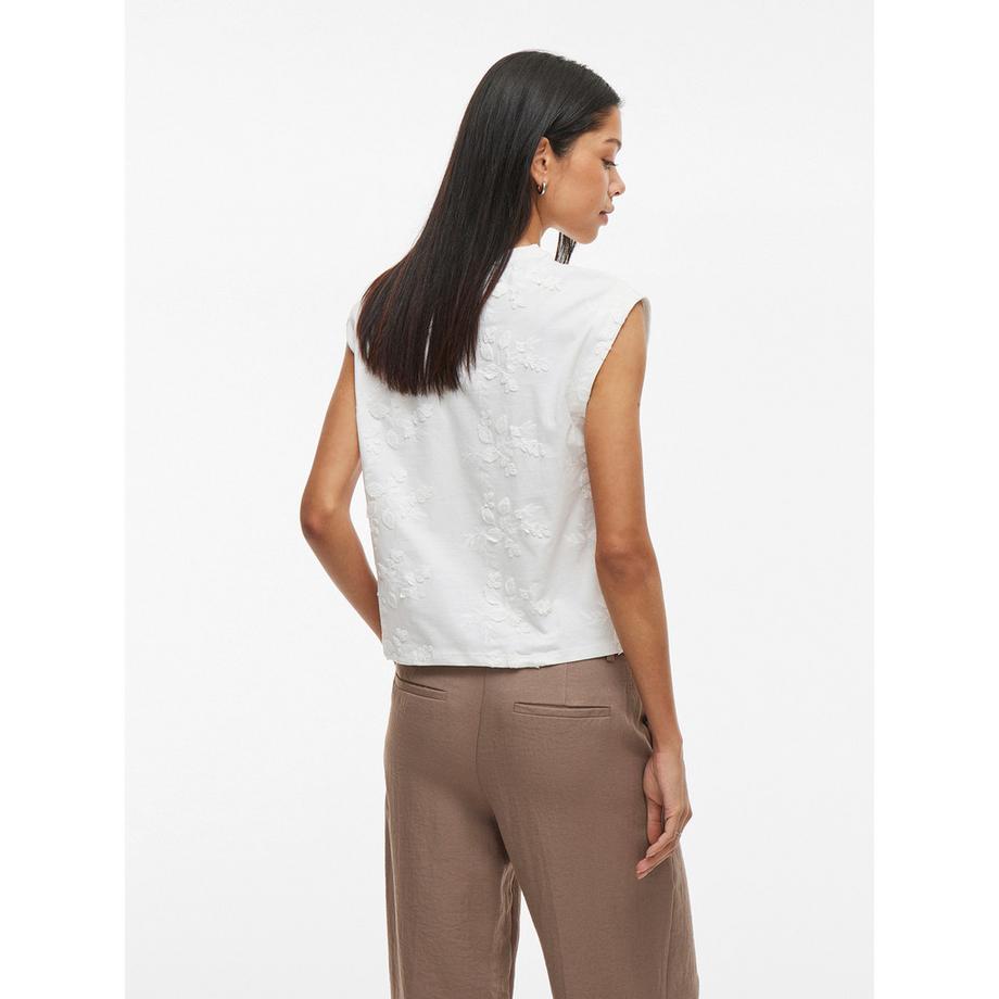 VILA Top sans Manches Brodé Floral  