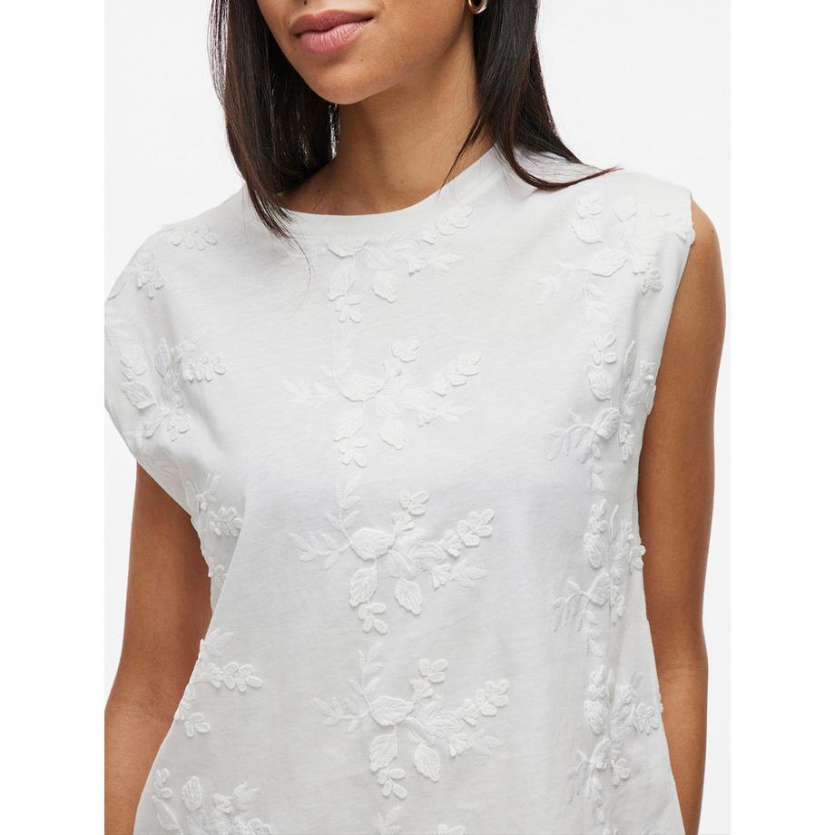 VILA Top sans Manches Brodé Floral  