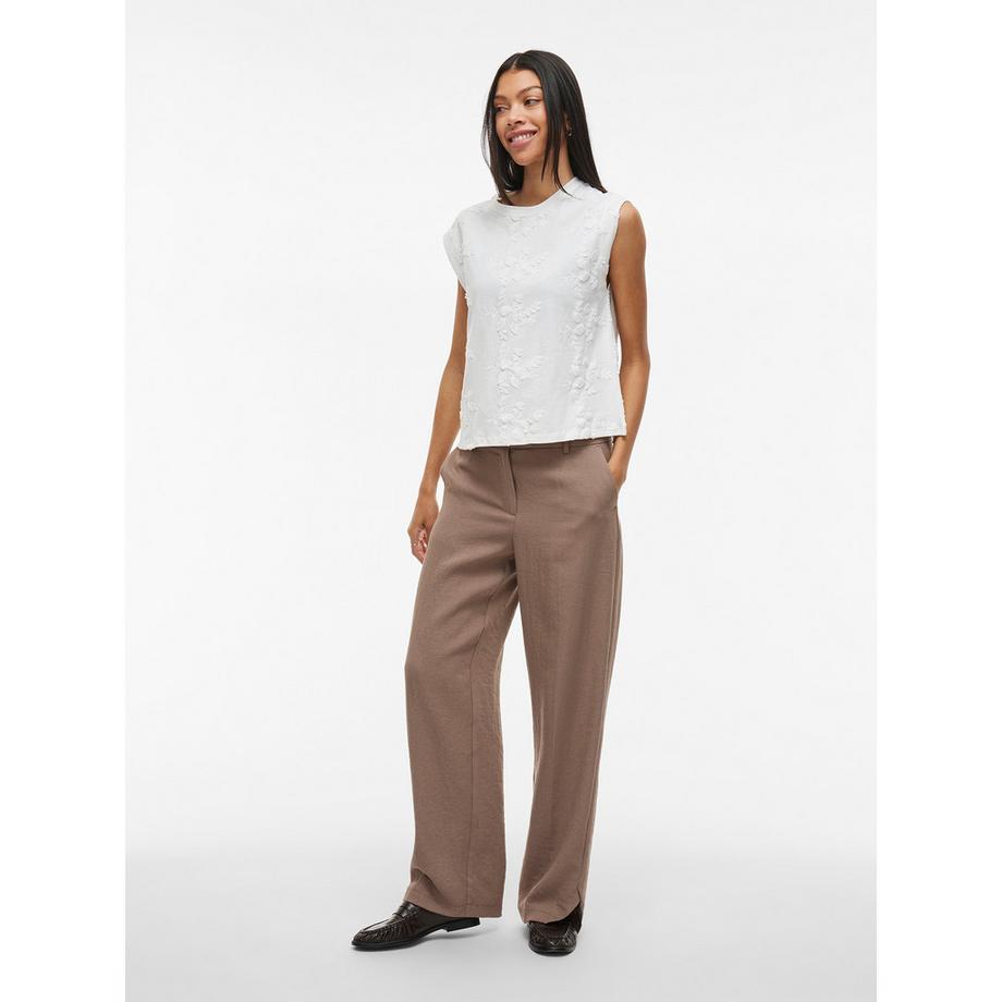 VILA Top sans Manches Brodé Floral  