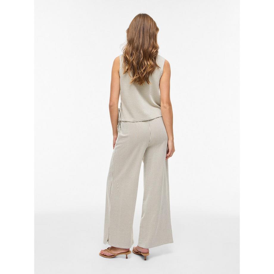 VILA Pantalon rayé à jambe large  