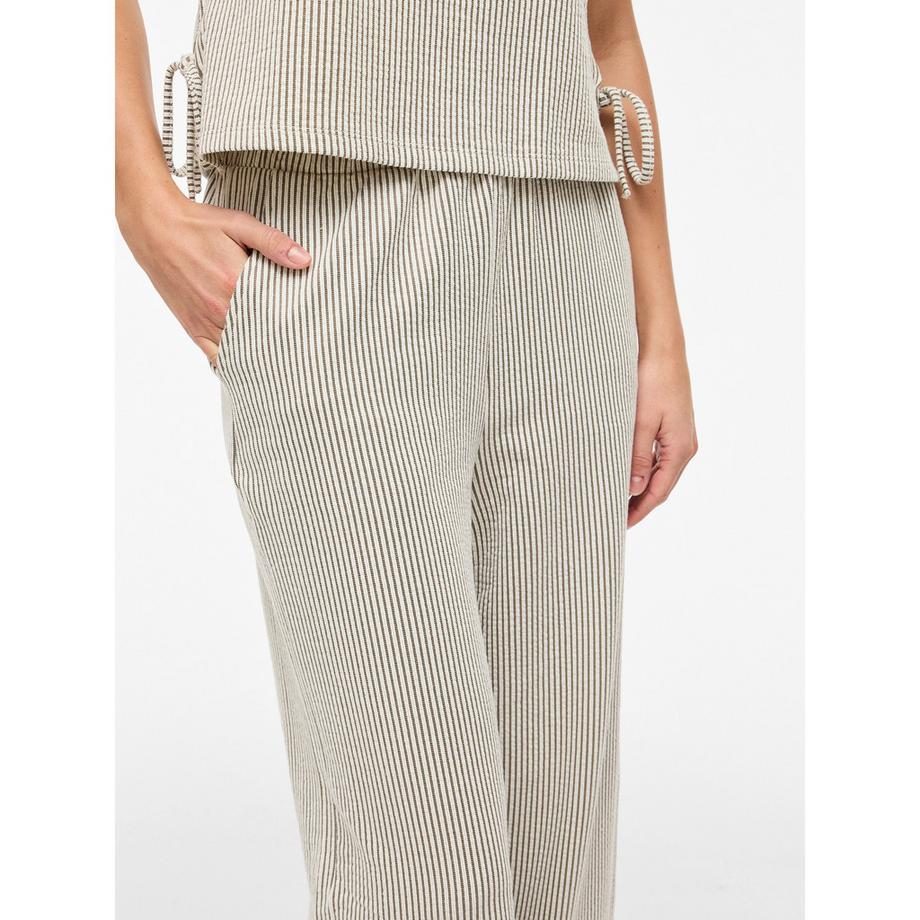 VILA Pantalon rayé à jambe large  