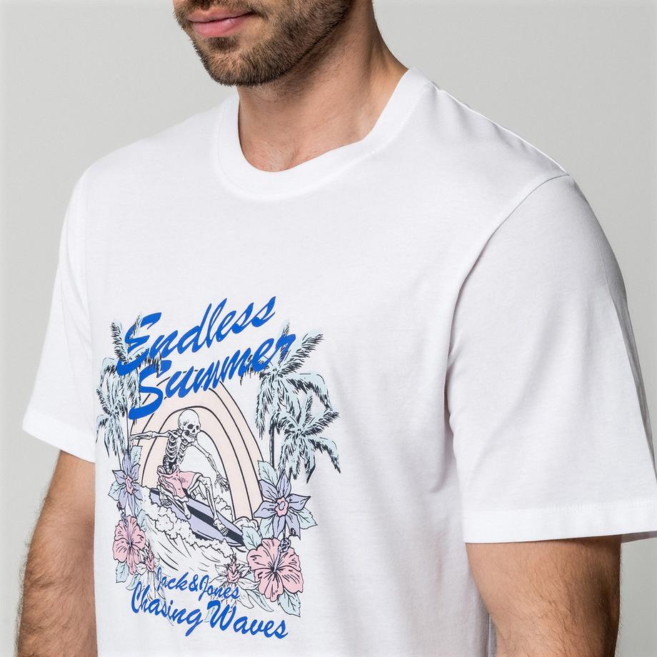 JACK & JONES T-Shirt Totenkopf und Zitronen Print  