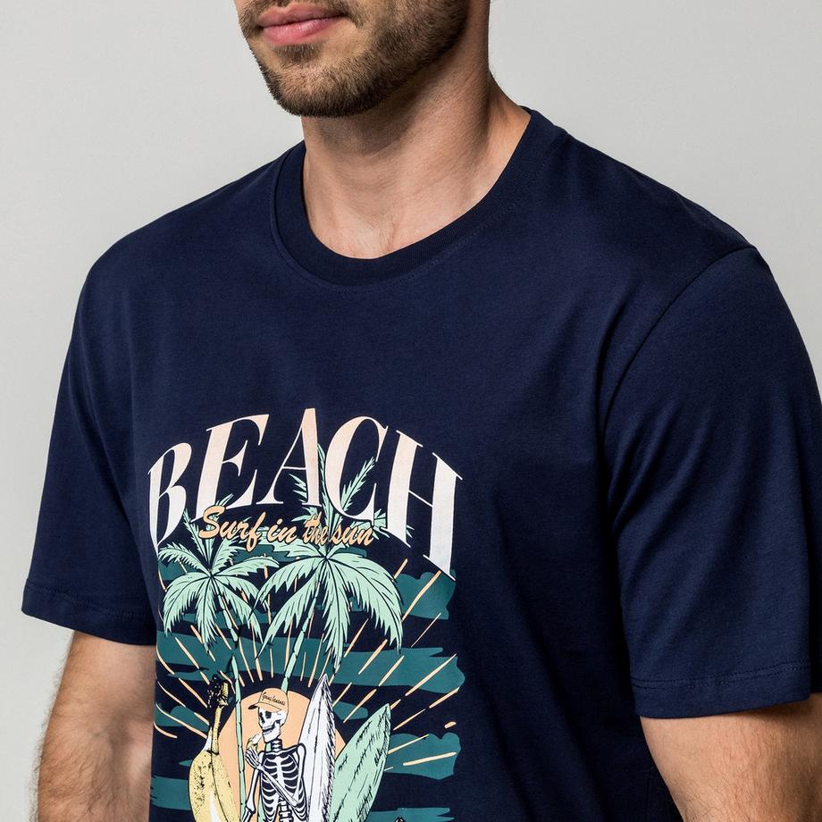 JACK & JONES T-Shirt Stampa Teschio e Limone  